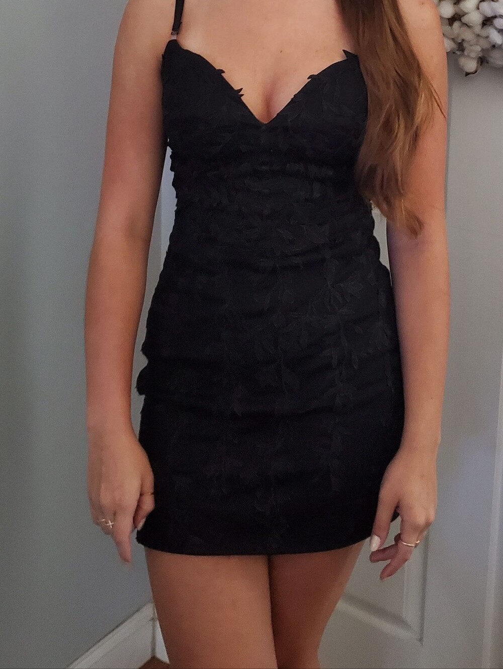 LAVETIR short black cocktail dress sweetheart neckline corset Sz 4 strapless